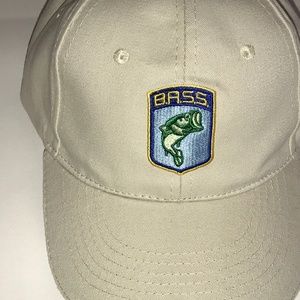 Bass Society Member Tan Fishing Baseball Cap Hat Largemouth Competition